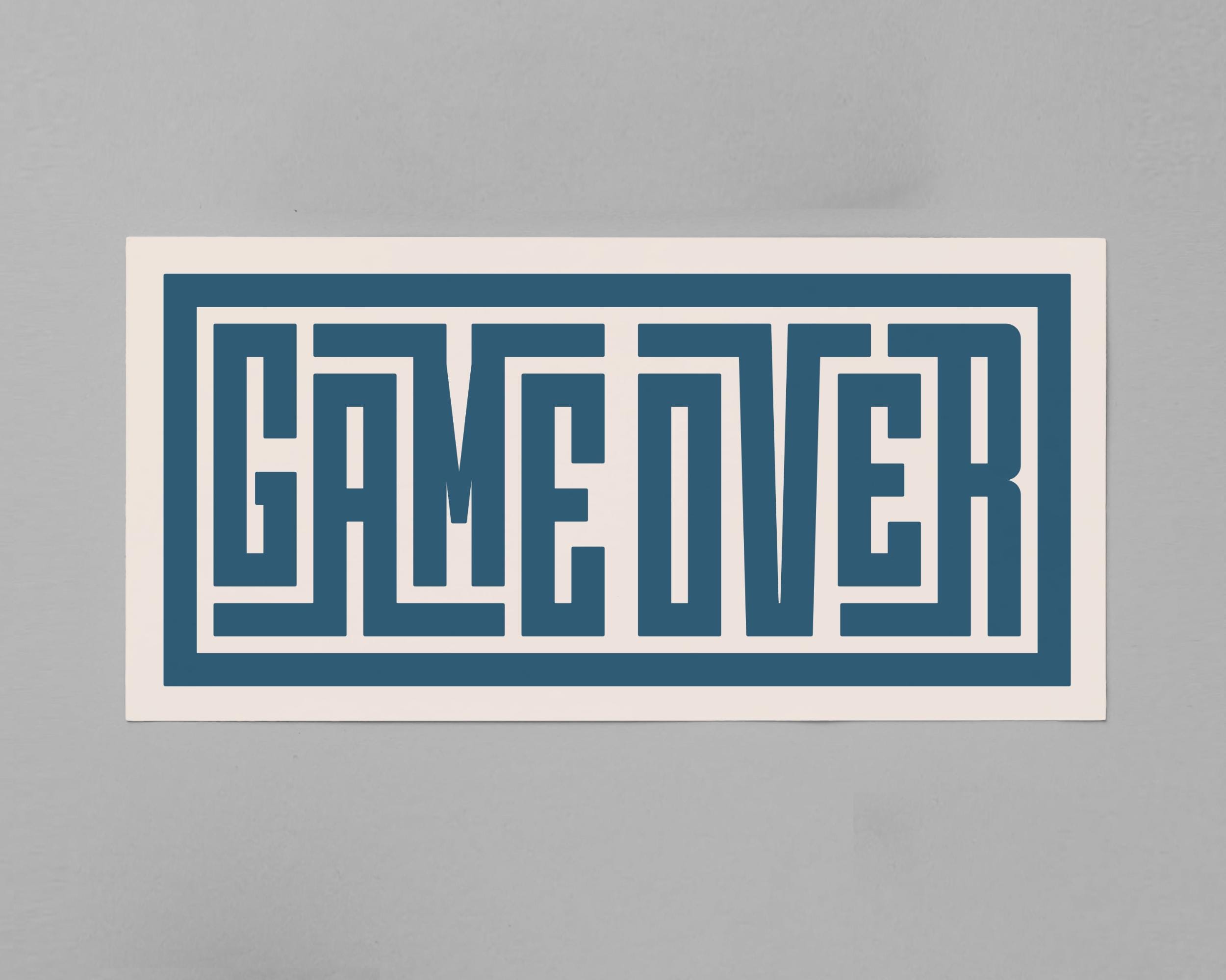 Game Over Print - Gamer Wall Decor / Gaming Poster - Game Over ...