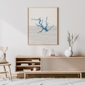 High Rock Lake Art - impression Boho High Rock Lake, décoration High Rock Lake en Caroline du Nord - art mural Lakehouse, idée cadeau