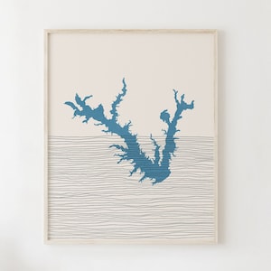 Lake Fork Art - Boho Lake Fork Print, Lake Fork Picture - Lakehouse Wall Art / Decor, Gift Idea
