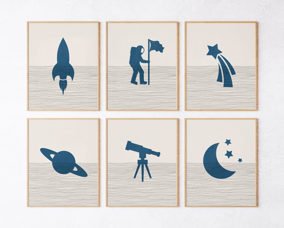 Outer Space Nursery Decor - Nursery Room Decor, Outer Space Wall Art ...