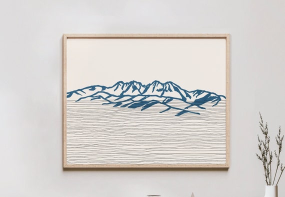 Four Peaks Art Print - Mazatzal Mountains, Arizona - Four Peaks