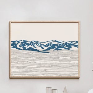 Breckenridge Art Print - Rocky Mountains, Colorado - Rocky Mountains, Colorado Outline / Silhouette - Wandkunst, Reise Poster