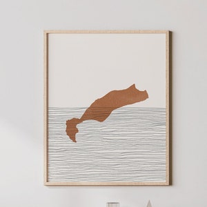 Kos Art Print - Boho Insel Kos Wand Kunst, Kos Griechenland Reise Poster, Griechische Insel Wand Dekoration / Geschenk
