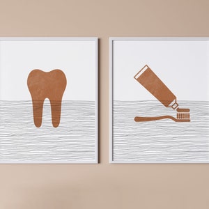 Dental Art - Dentist Wall Decor / Office Art, Oral Hygienist Poster, Boho Dentist Print, Dental Hygienist Gift - Dentures, Teeth