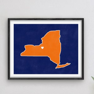 Regalo de graduación: impresión de College Town / Syracuse, Nueva York / Regalo de graduación universitaria / Regalo de graduación de escuela secundaria / Decoración de escuela de Nueva York
