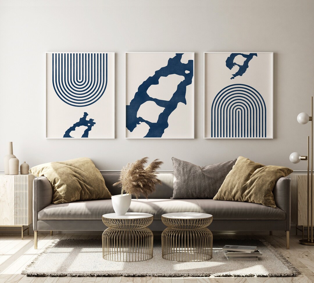 Lake Placid Mid Century Modern Wall Art Minimalist Lake Placid Wall Art
