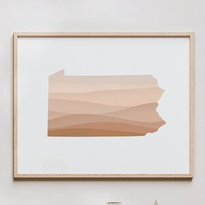 Art mural bohème de Pennsylvanie - Art mural moderne du milieu du siècle de Pennsylvanie, art mural minimal - décoration bohème / impression d'art et décoration murale, impression de carte