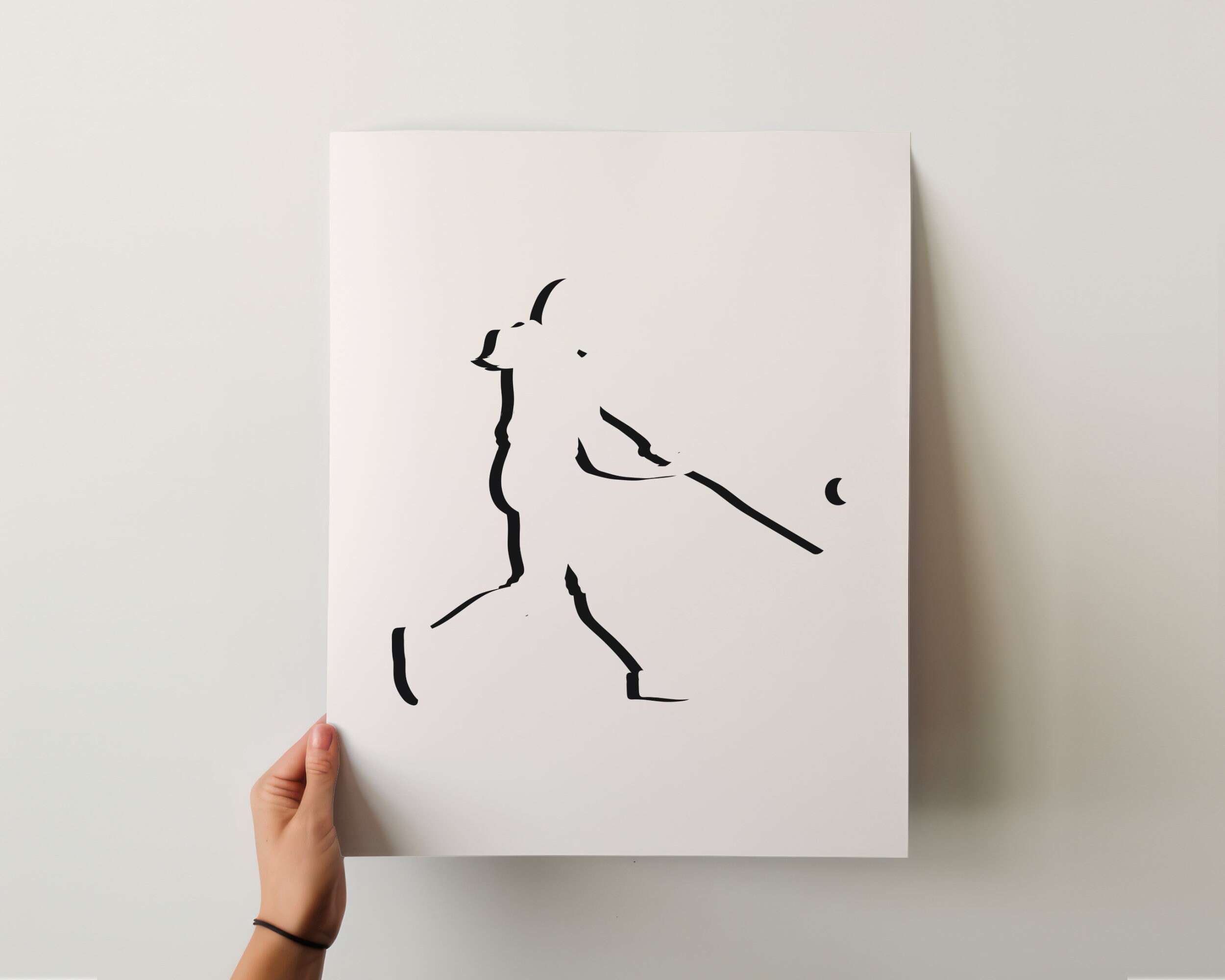 Minimalist Softball Art - Modern Girls Softball Poster, Softball Player ...