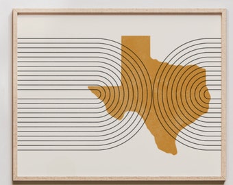 Texas Boho Prints - Boho Art Prints of Texas, Bohemian Art Print and Wall art - Texas Prints Wall Art Boho, Mid Century Modern, Abstract Art