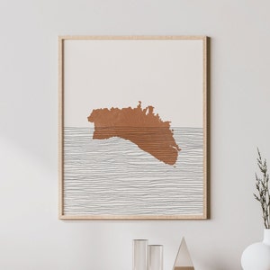 Lámina de arte de Menorca: arte de pared bohemio de la isla de Menorca, póster de viaje de Menorca, España, decoración de pared de las Islas Baleares/regalo