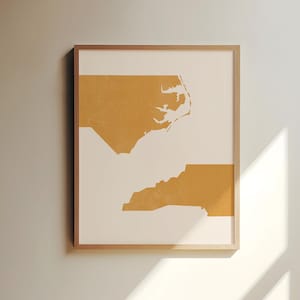 Maximalist Wall Art Map of North Carolina - Custom Location Print - Maximalist Wall Decor, North Carolina Art Print