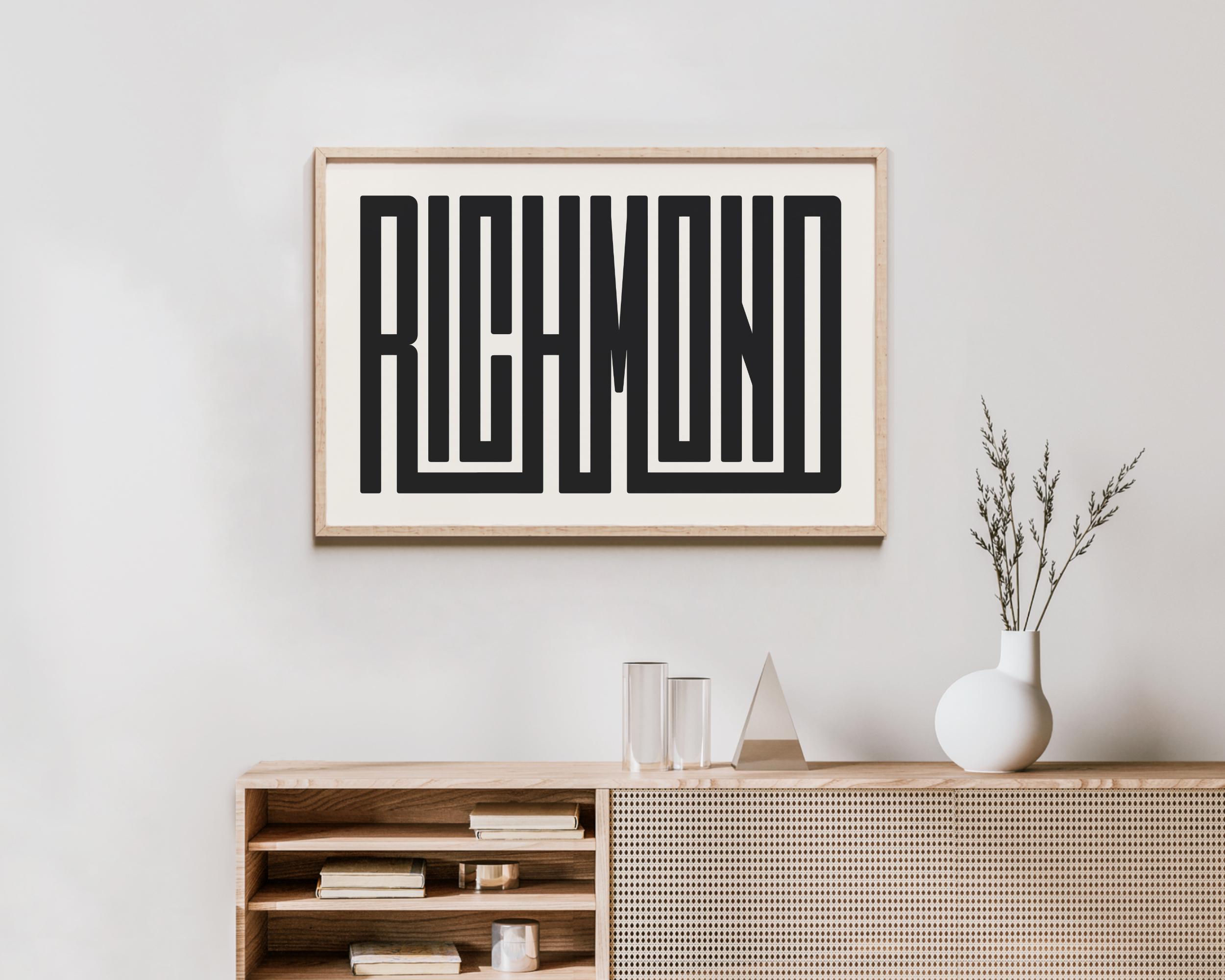 Iconic Rva Signs Richmond Wall Art - Richmond Typography Design - Richmond Virginia ...