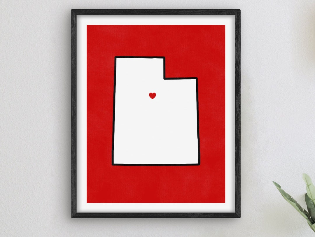 Salt Lake City Utah Art College Themed Decor, Alumni Gift Idea, Utah