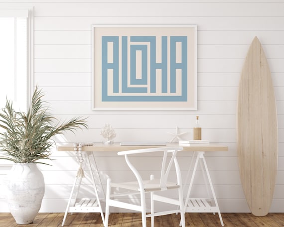 Coastal Cowgirl Aloha Print - Coastal Decor - Surf Wall Art, Beach Wall Art / Prints - Coastal Cowgirl Wall Decor