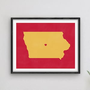 Graduation Gift - College Town Print | Ames, Iowa | College Graduation Gift / High School Grad Gift | Iowa School Decor