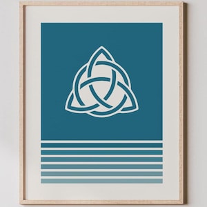 Celtic Knot Art - Celtic Knot Print, Retro Colored Celtic Knot Poster, Celtic Design Wall Decor, Celtic Knot Wall Art