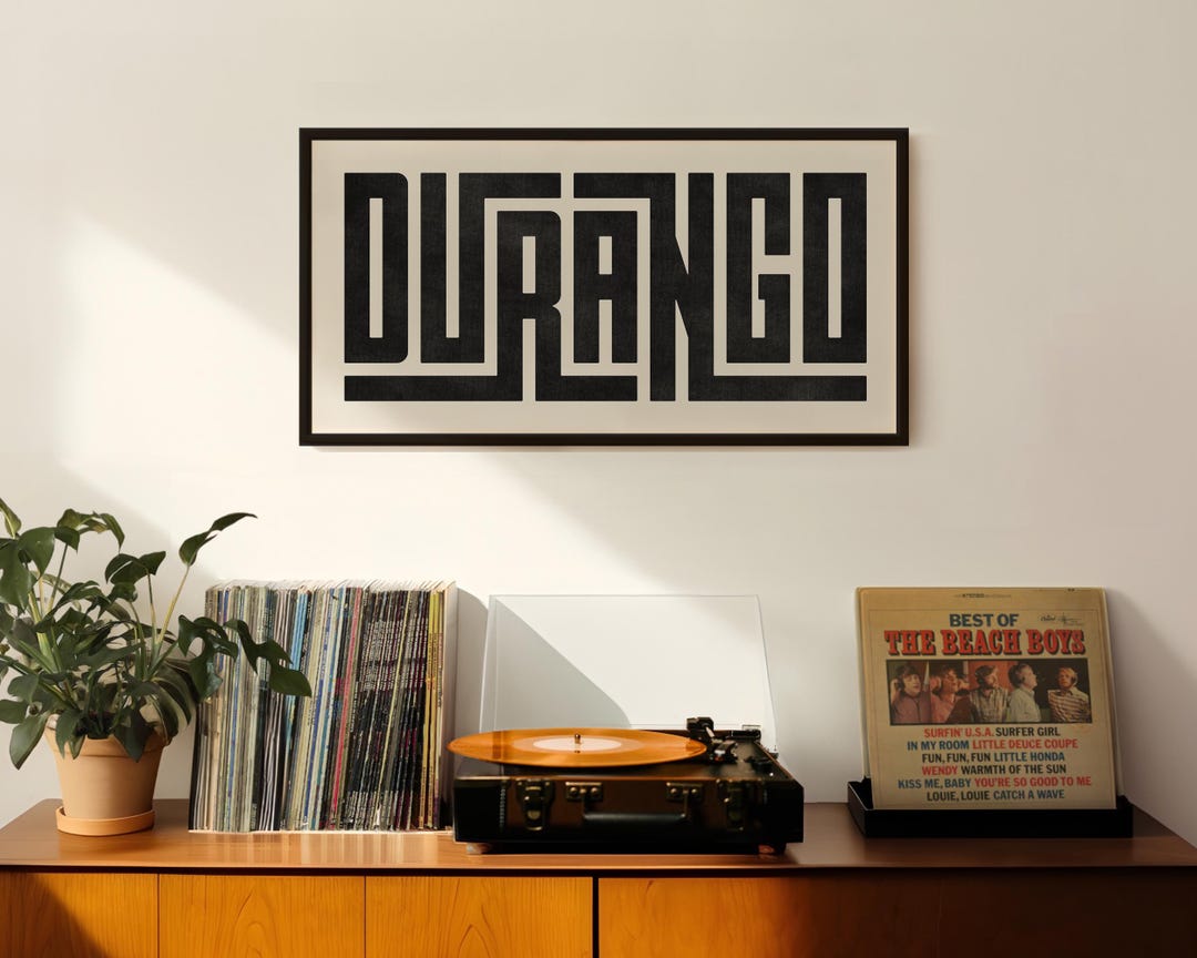 Durango Sign Letters Durango Art - Typography Print, Colorado Wall Art - Custom Location ...