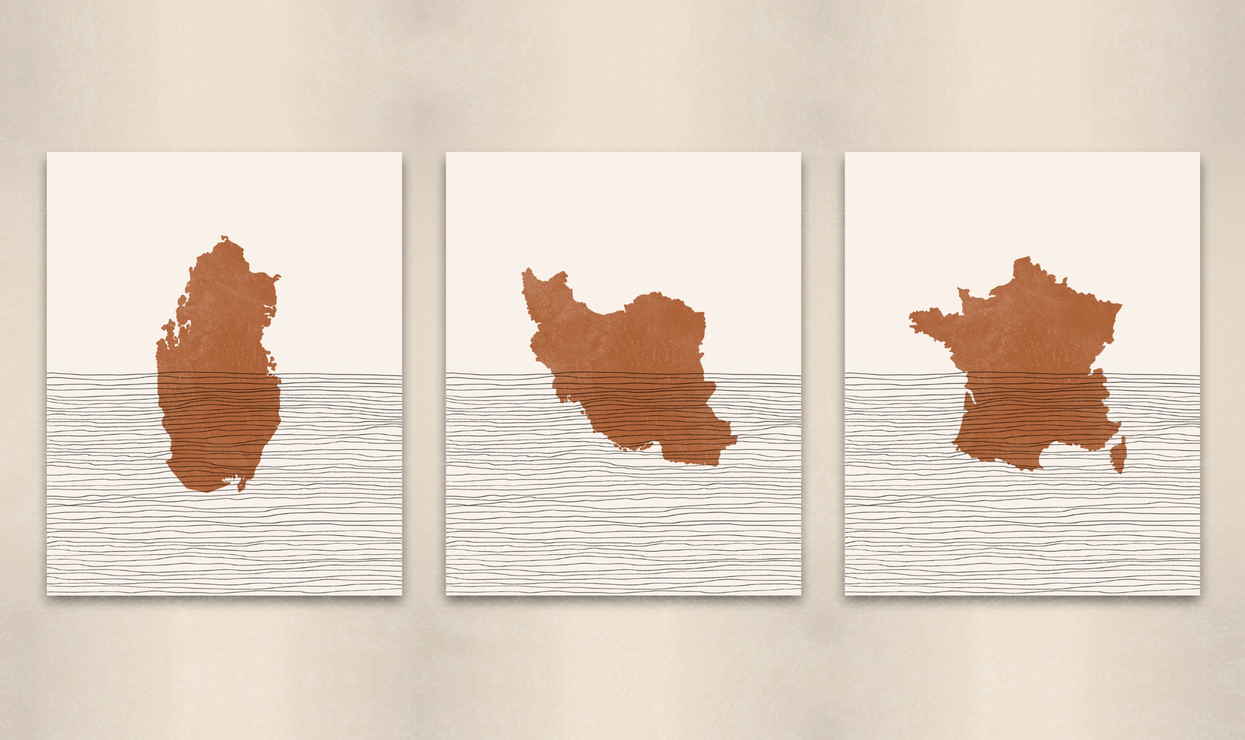 ANY COUNTRY - Custom Map - Custom Map Print, Personalized to Any ...