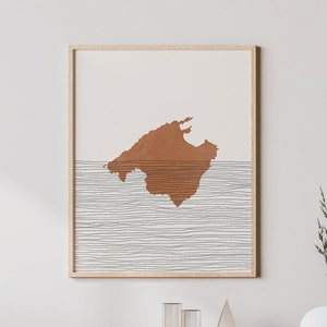 Mallorca Art Print - Boho Mallorca eiland kunst aan de muur, Mallorca Spanje reisposter, Balearen muur decor / cadeau