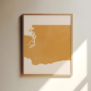Maximalist Wall Art Karte von Washington - Benutzerdefinierter Standort Druck - Maximalist Wall Decor, Washington Kunstdruck