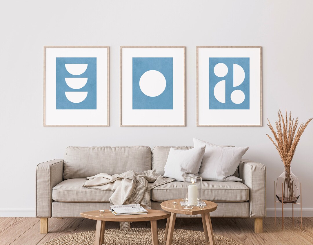 Minimalist Abstract Wall Art - Mid Century Modern Wall Decor, Set of 3 ...