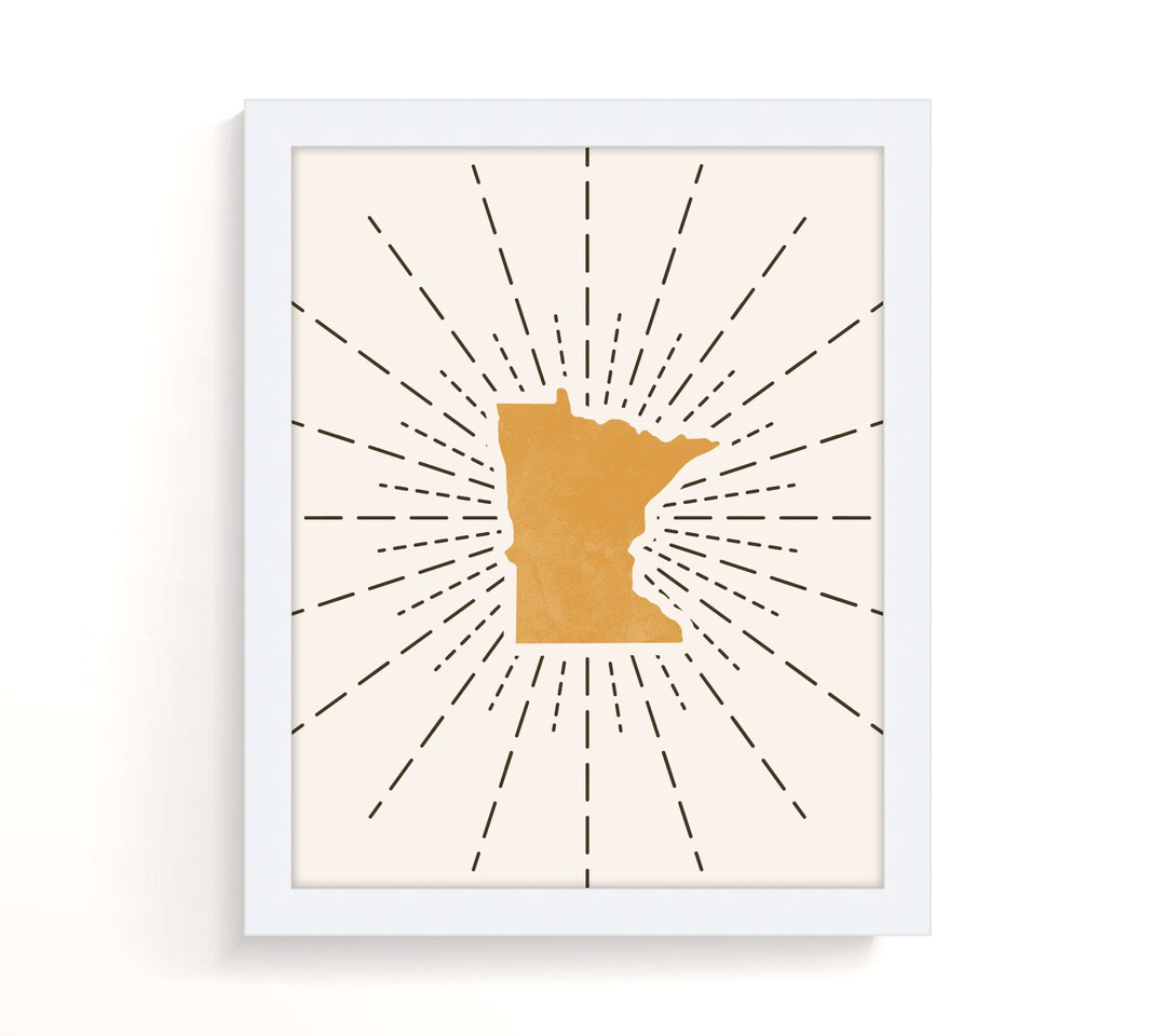 Minnesota Boho Wall Art Minnesota Lake House Decor Etsy