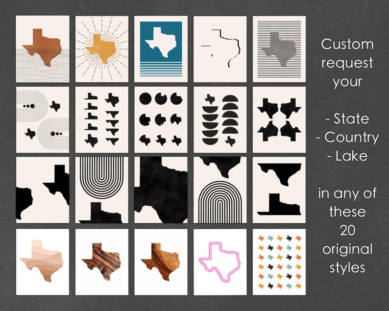 a poster with a bunch of different designs on it