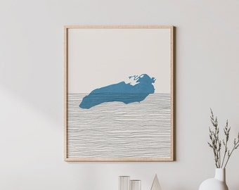 Lake Ontario Art - Boho Lake Ontario print, Lake Ontario VS/Canada decor - Lakehouse muurkunst, cadeau-idee