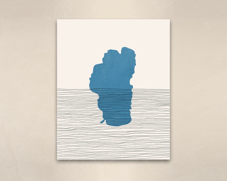 Lake Tahoe Map Lake Tahoe Art Print Lake Cottage Wall Art Etsy