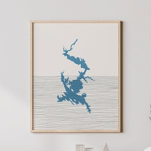 Don Pedro Reservoir Art - Boho Don Pedro Reservoir Print, Don Pedro Reservoir California Decor - Lakehouse Wall Art, Gift Idea