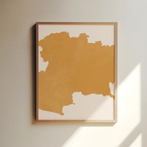 Maximalist Wall Art Map of Michoacan - Custom Location Print - Maximalist Wall Decor, Michoacan Art Print