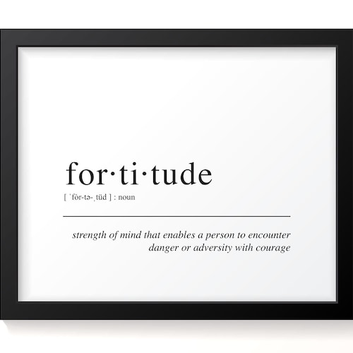 Fortitude Dictionary Print Encouraging and Inspirational - Etsy