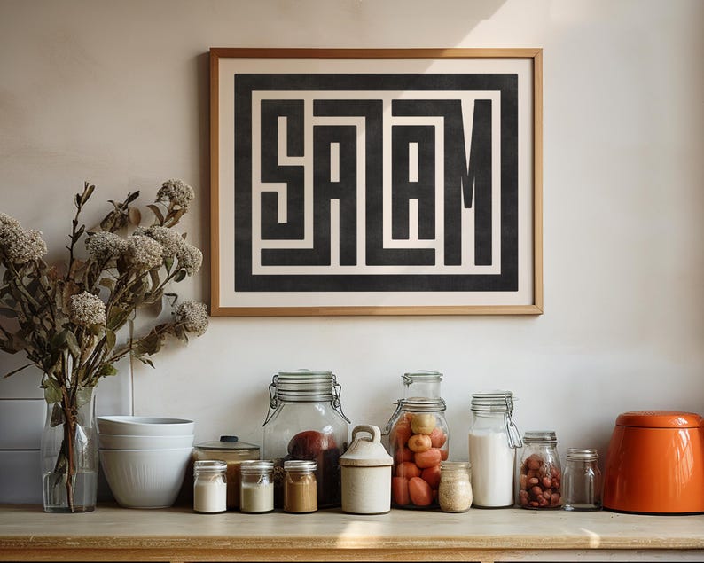 سلام R Salam Print - سلام Art - Hello in Farsi - Custom Typography Design ...