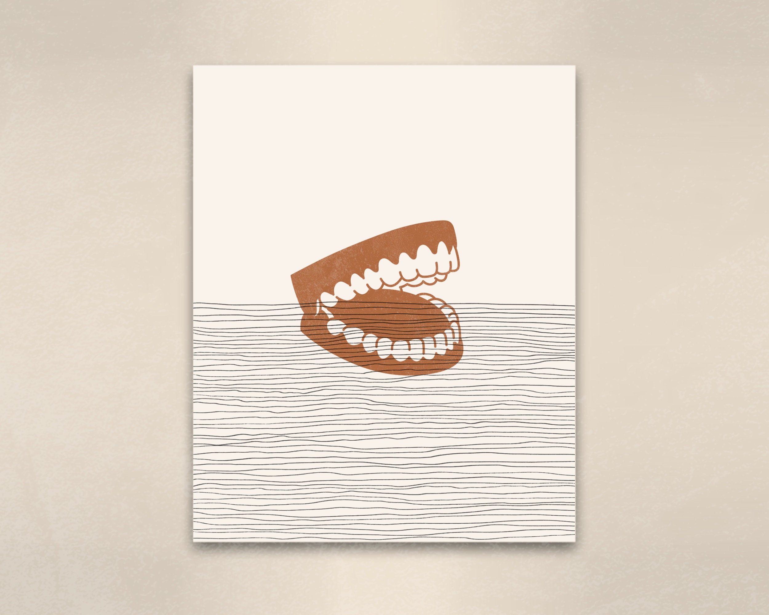 Boho Teeth Art - Teeth Wall Art / Decor, Minimalist Dentist Poster ...