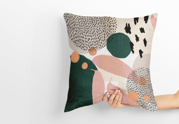 Japandi decor, hygge pillow covers, abstract floral pillow covers