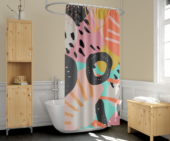 Shower Curtain Abstract Boho Shower Curtain Marimekko Shower