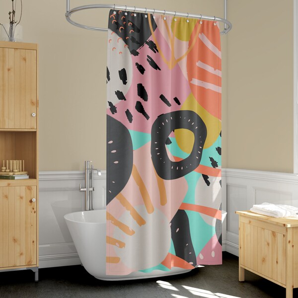 Funky Shower Curtain Etsy