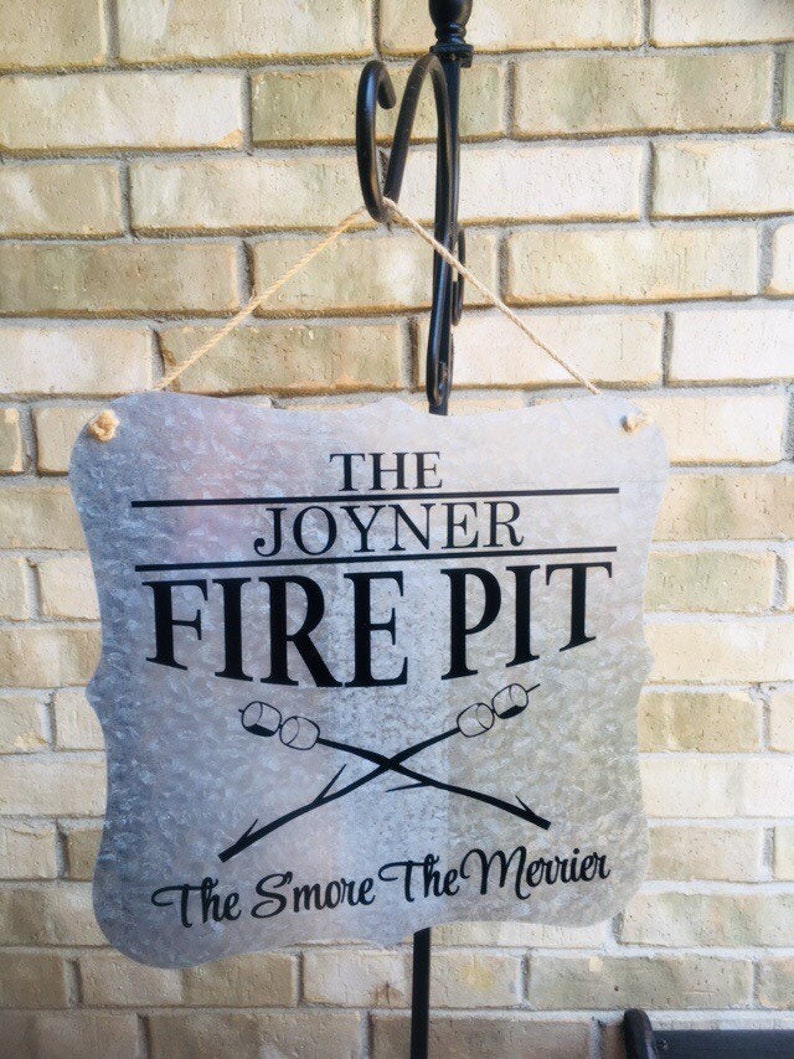 Personalized Fire Pit Sign Unique Custom Gift for Camper Etsy