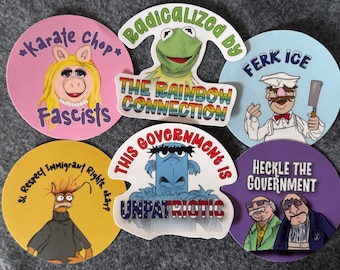 Muppet-Inspired Resistance Stickers - 3" Vinyl