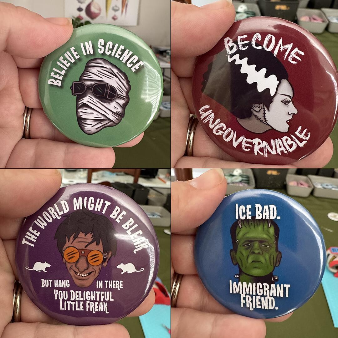 Monster Button Designs Monster Inspired Resistance Buttons - Etsy