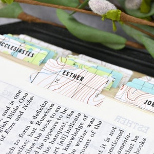 Topographic Map Bible Tabs: Laminated, Double Sided - Study & Journal