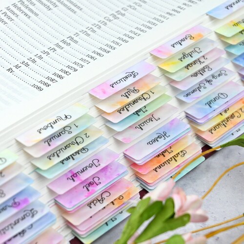 Tie-dye Bible Tabs Standard Catholic Matte Laminated - Etsy