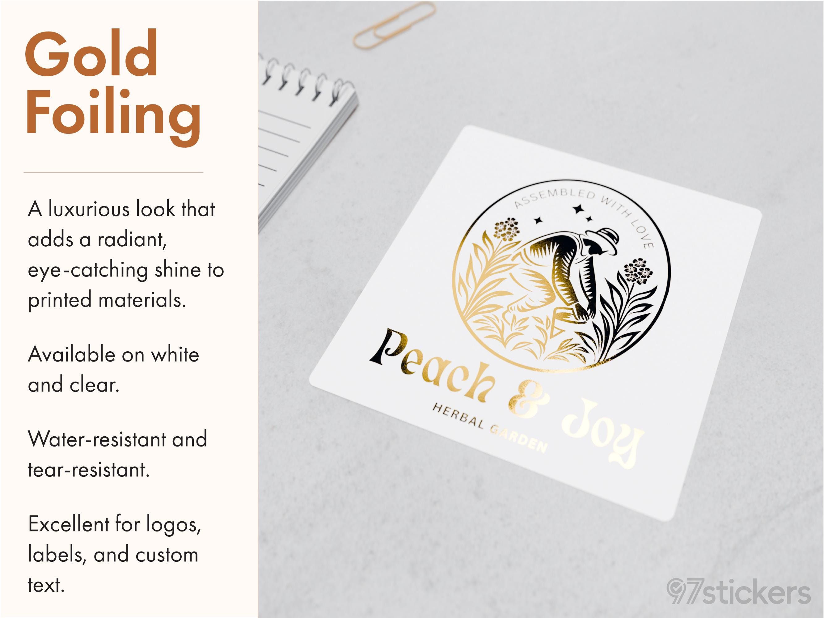 Custom Personalized Sticker Labels - Text, Logo, Canva Design or Images - Durable Favors