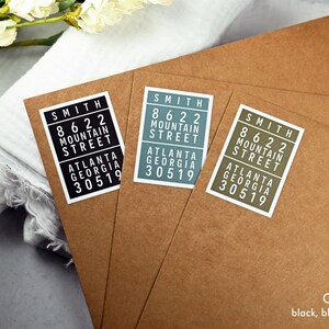 Return Address Labels - Modern Block - Personalized Mailing Stickers ...