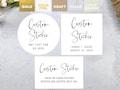 Custom Personalized Sticker Labels - Text, Logo or Image •  Durable Event Favors (Gold Foil, Kraft Paper, Holographic, Clear, White Ink)