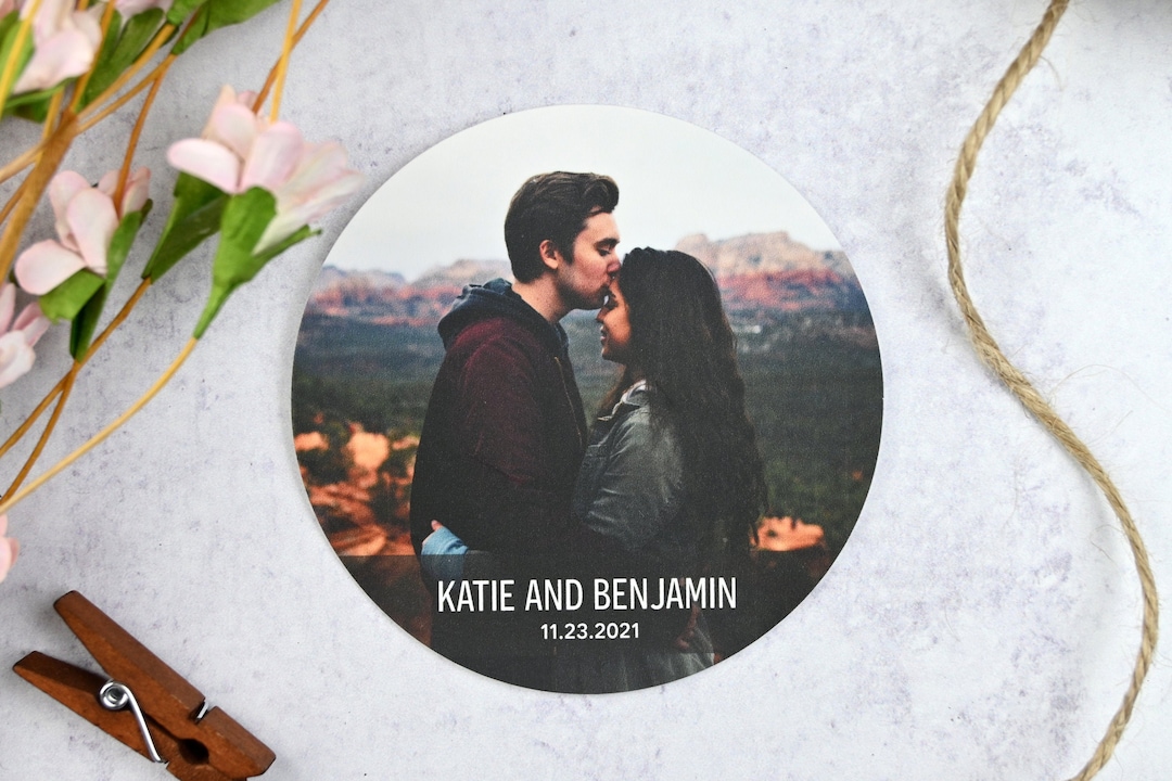 Personalized Picture Stickers, Custom Photo Labels, Circle Favor Seals ...