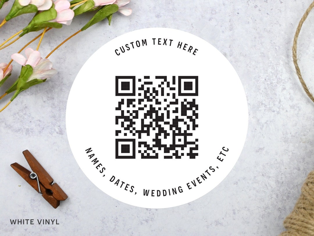 Custom QR Code Sticker: Business, Wedding, or Event - Circle, Square ...