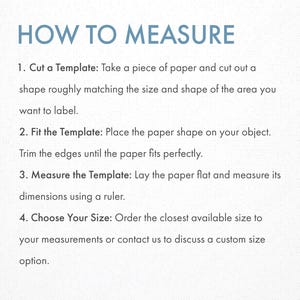 HOW TO MEASURE