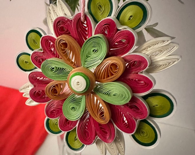 Multi Colour Quilled Flower