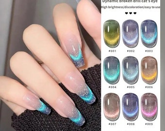 Magnetic Glitter Cat Eye Gel Polish Korean Nail Art